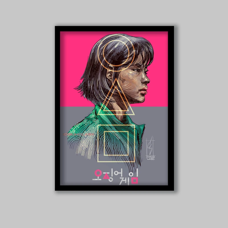 تابلو لیلیان طرح سریال بازی مرکب کد LA-G10808-2 فریم مشکی