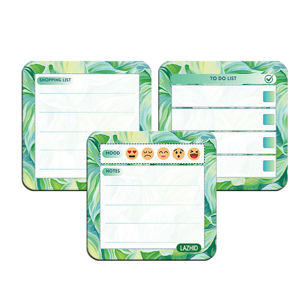 تخته وایت برد لاژید مدل برنامه ریزی سایز 9X9 سانتی متر مجموعه 3 عددی