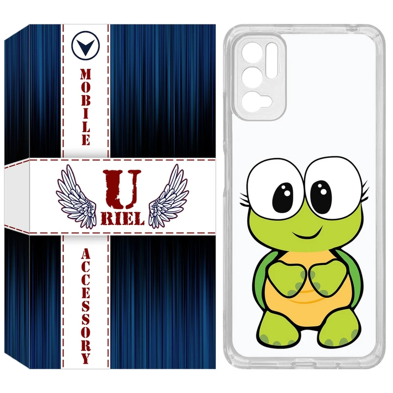 کاور یوریل مدل Clear کد 59 طرح لاکپشت مناسب برای گوشی موبایل شیائومی Redmi Note 10 5G / Note 11SE / Poco M3 Pro