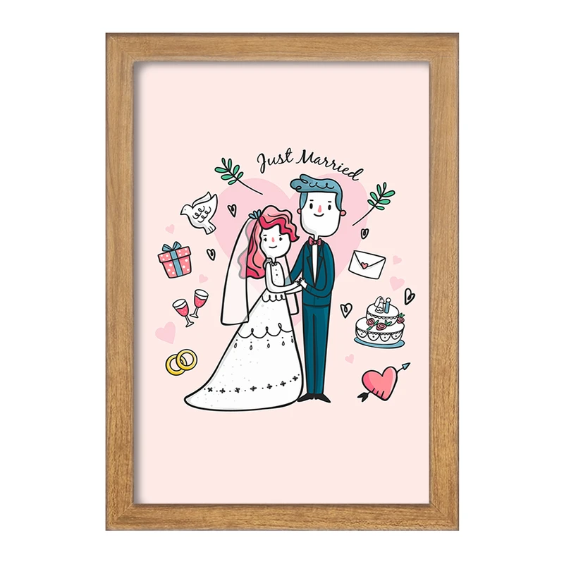 تابلو خندالو مدل عروس و داماد کد 29625