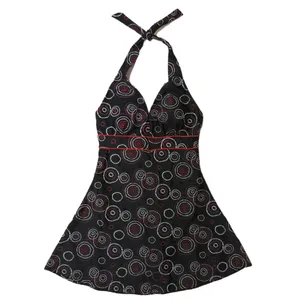 مایو زنانه مدل دامن دار پشت گردنی کد 006