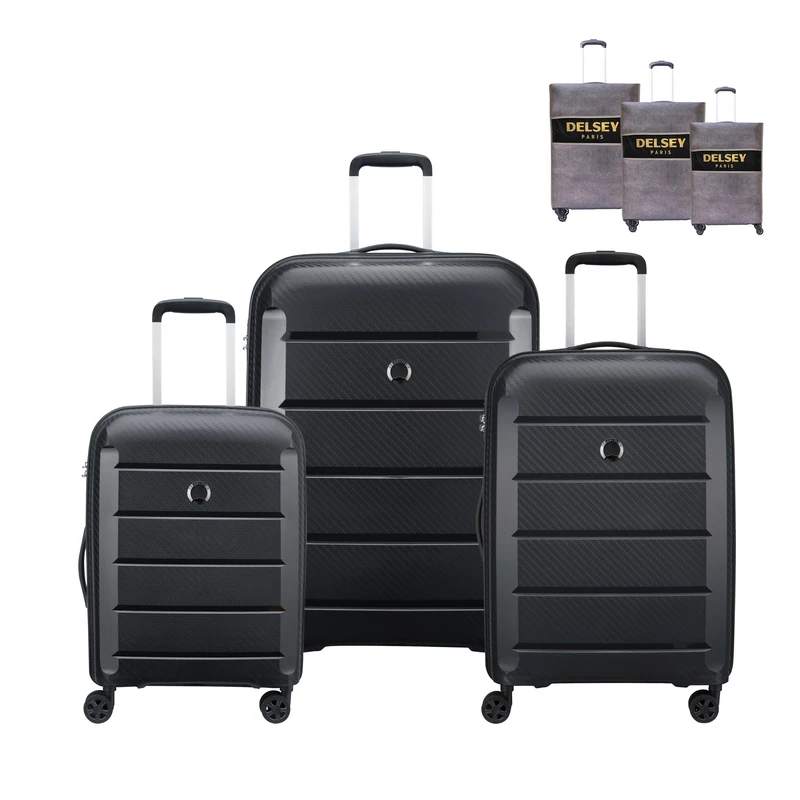 عکس شماره 2 : ست سه عددی چمدان دلسی مدل binalong به همراه سه عدد کاور