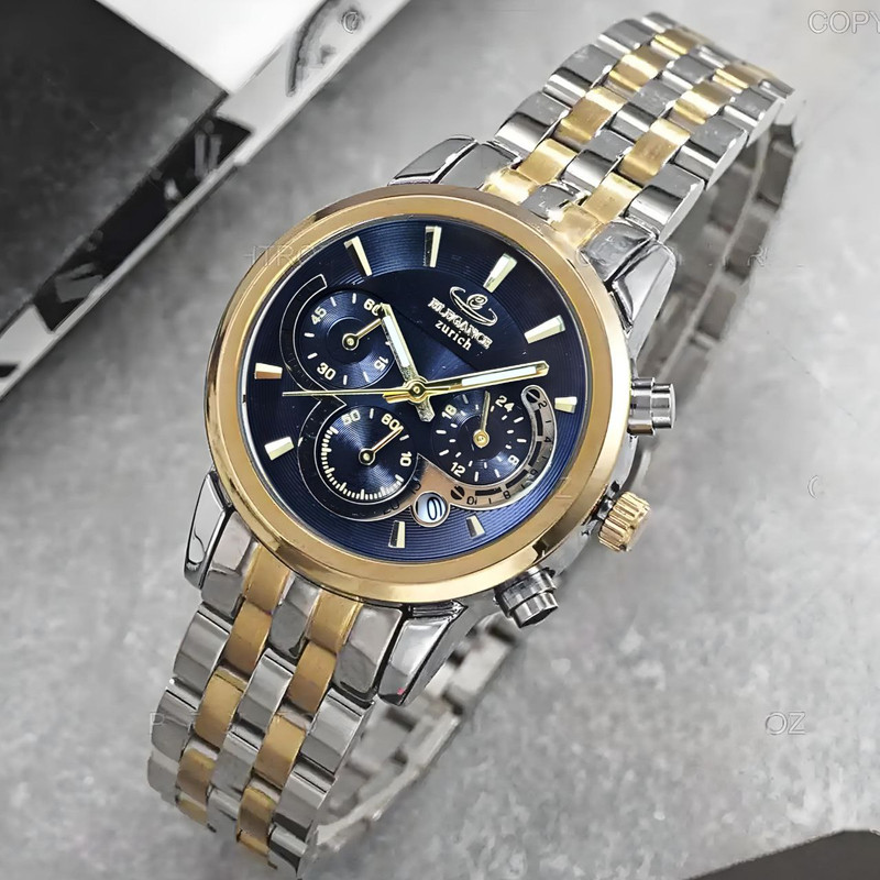 ساعت مچی عقربه ای زنانه الگانس مدل سه موتور فعال کورنوگراف mr2