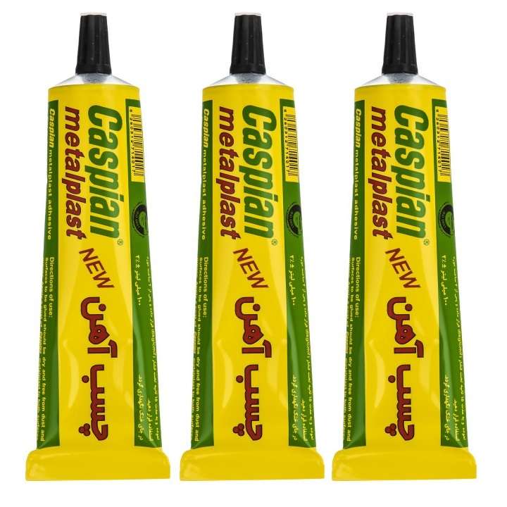 چسب آهن کاسپین مدل METAL NEW حجم 100 میلی لیتر بسته 3 عددی