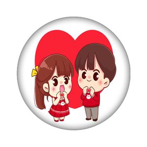 آینه آرایشی جیبی مدل عاشقانه کد 2062