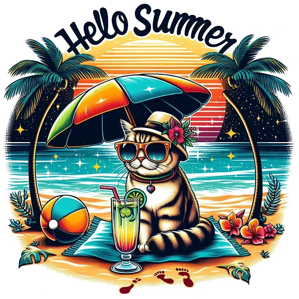  استیکر پارچه و لباس پاد آفرین طرح تابستون کد 1055