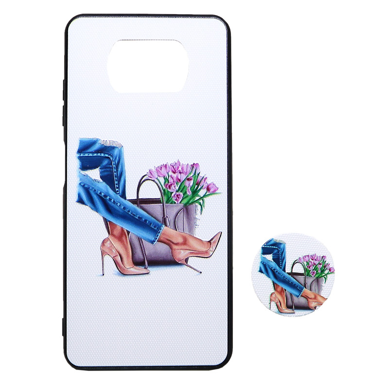 کاور طرح کیف و کفش مدل KTP-017 مناسب برای گوشی موبایل شیائومی POCO X3 به همراه پایه نگهدارنده
