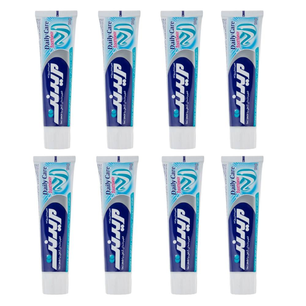 خمیر دندان مریدنت سری Daily Care مدل Mint وزن 130 گرم بسته 8 عددی