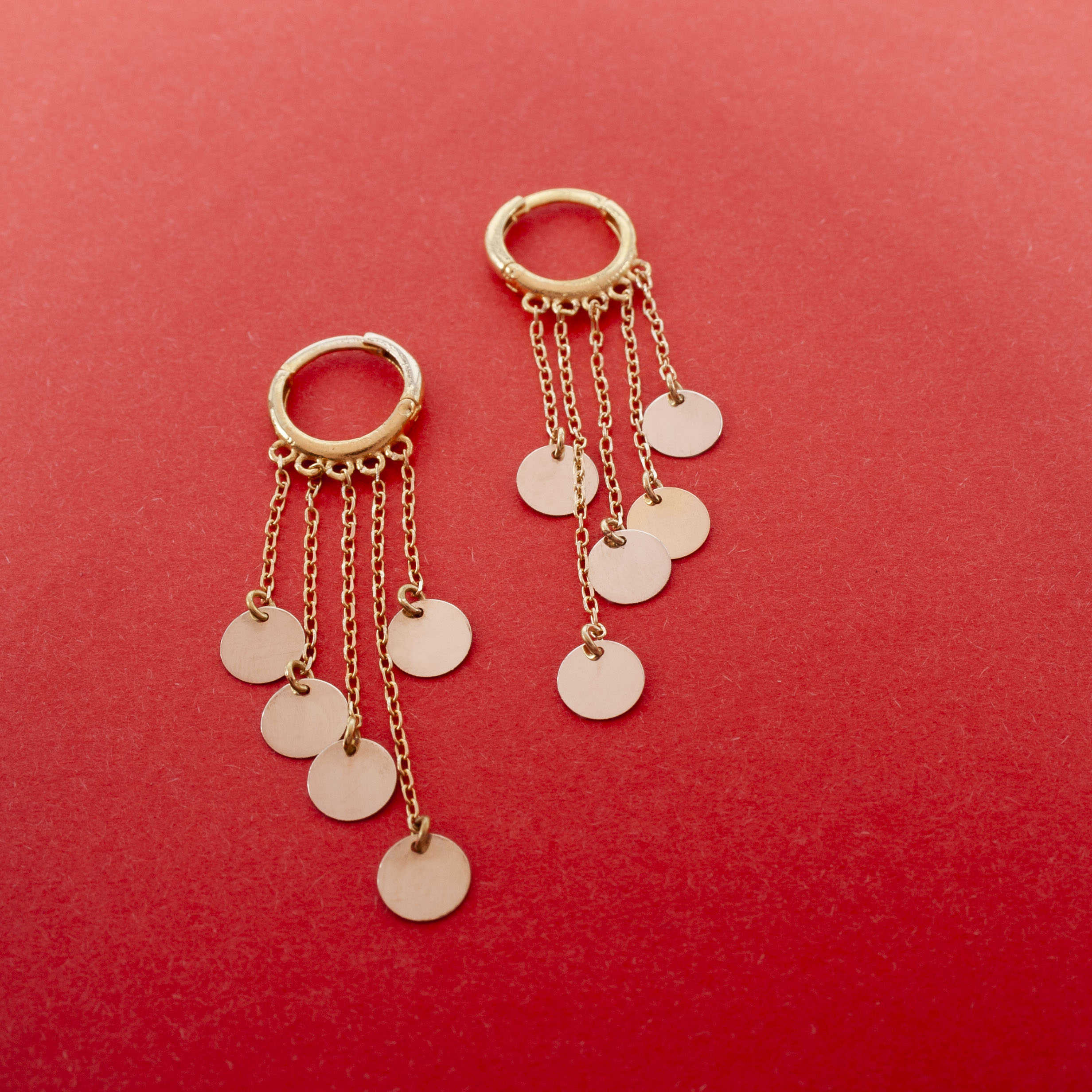 گوشواره طلا 18 عیار زنانه دُرج مدل DE73