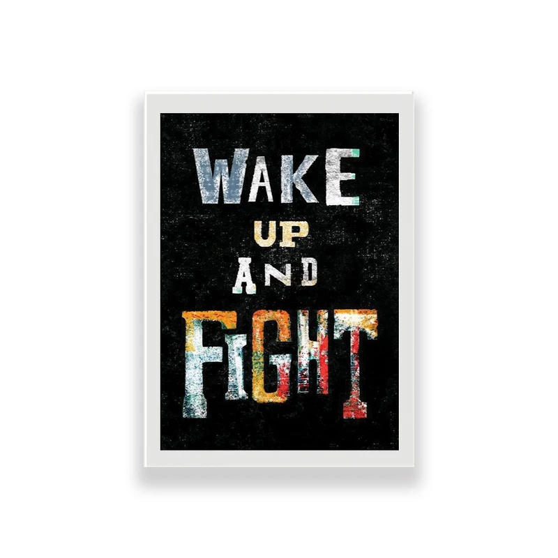 تابلو طرح انگیزشی wake up and fight