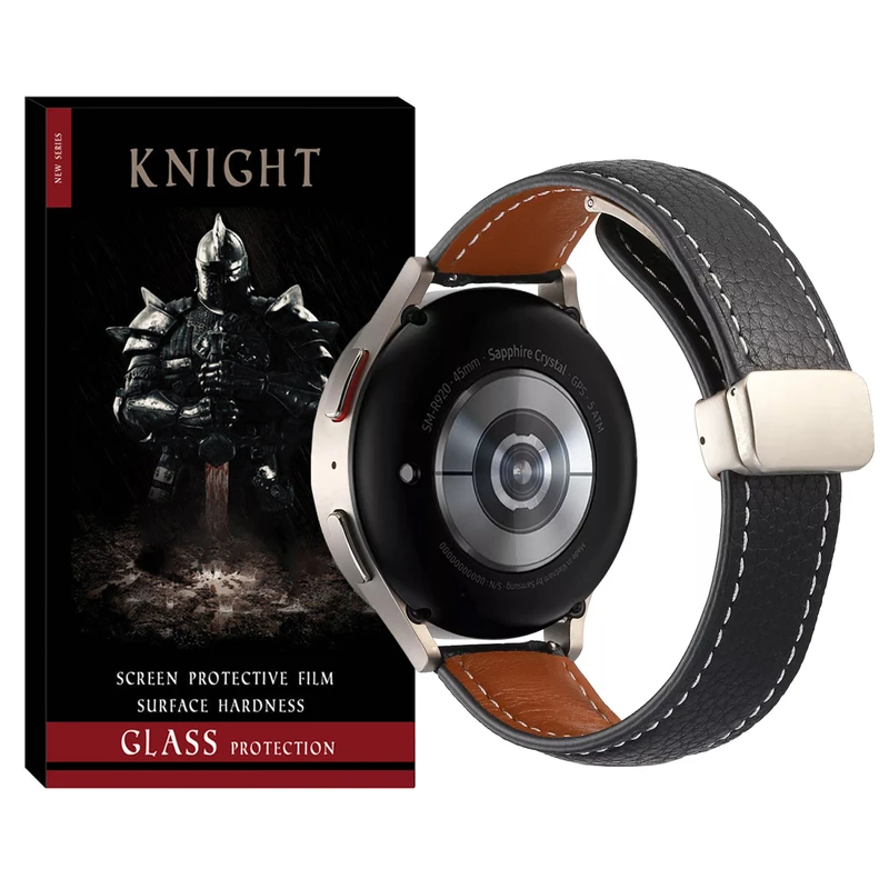 بند نایت مدل MAG Leather KT مناسب برای ساعت هوشمند سامسونگ Watch 3 size 41mm / Galaxy Watch 4 40mm / watch 4 42mm / watch 4 44mm / watch 4 46mm