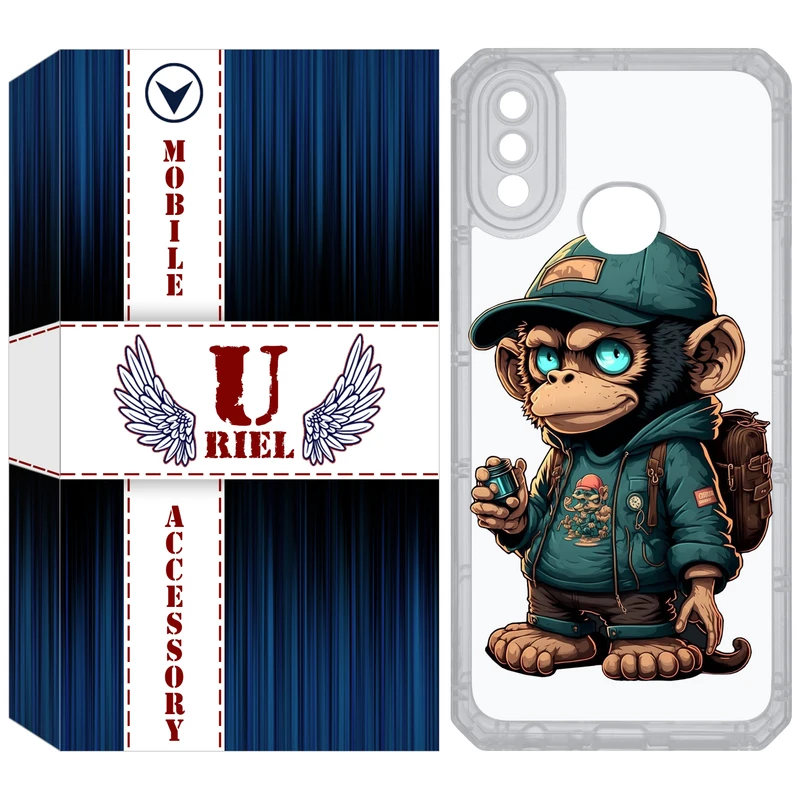 کاور یوریل مدل Clear کد 36 طرح میمون مناسب برای گوشی موبایل سامسونگ Galaxy A10S / M10S