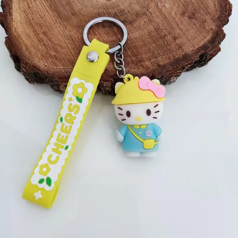 جاکلیدی مدل سیلیکونی طرح گربه کیتی کیف به سینه کد DB20