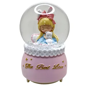 گوی موزیکال مدل پمپی The Best Love طرح دختر گوش خرگوشی و خرس کوچولو کد PB19