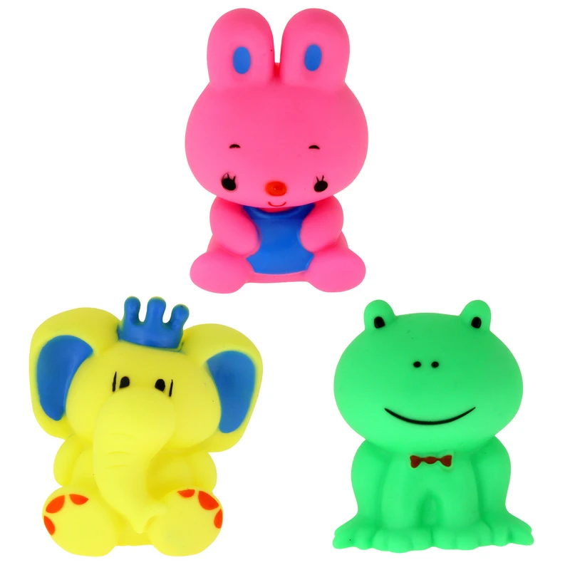 عروسک حمام مدل حیوانات جنگل کد 975 مجموعه 3 عددی