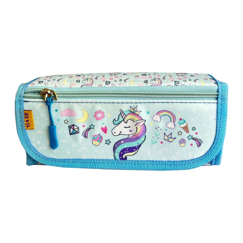 جامدادی سویل مدل سه زیپ طرح یونیکورن کد 3089