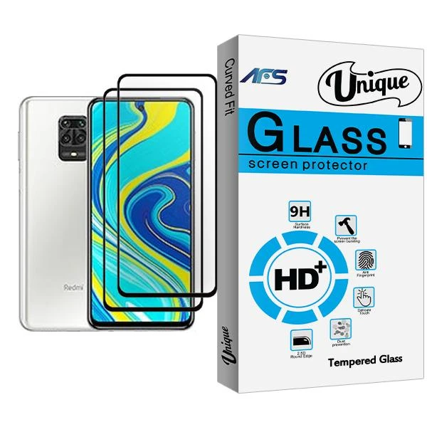 محافظ صفحه نمایش ای اف اس مدل Unique Glass MIX002 مناسب برای گوشی موبایل شیائومی Redmi Note 9S بسته دو عددی