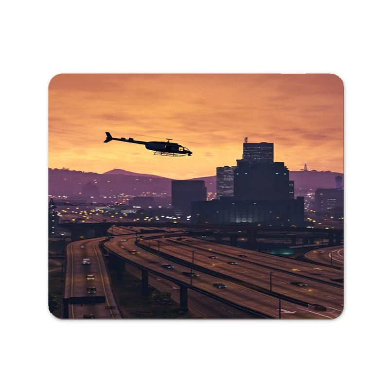 ماوس پد پاد آفرین مدل گیم طرح جی تی ای کد p122 سایز 24*19 سانتی متر 