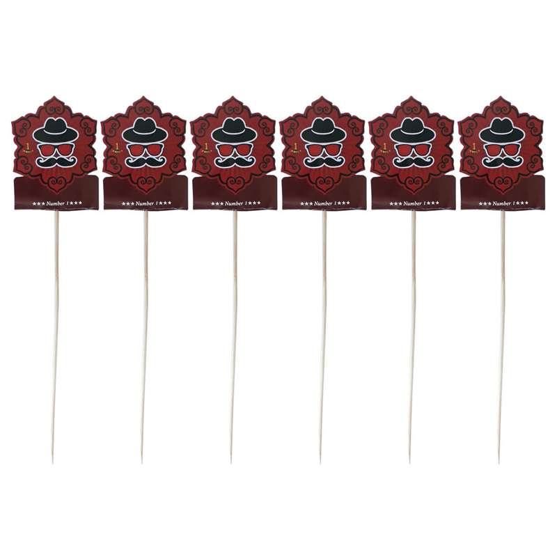 تاپر طرح عینک و سبیل بسته 6 عددی