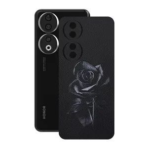 Remax cover sticker Leth model black rose design suitable for Honor 90 mobile phone