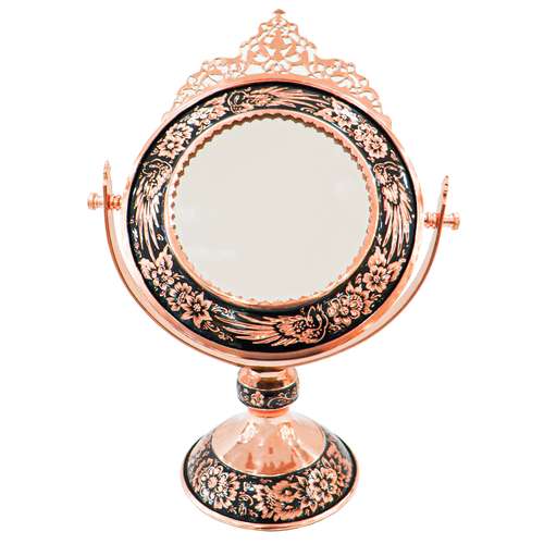 آینه مسی مدل الماس تراش طرح تاج دار گرد کد 38p25