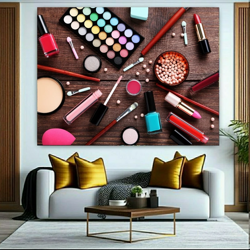  پوستر طرح مخمل آرایشگاه زنانه مدل میکاپ کد FP105012