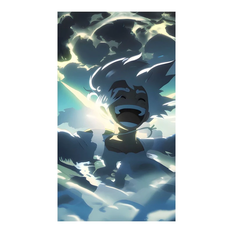 استیکر لپ تاپ و موبایل مدل انیمه طرح وان پیس مانکی دی لوفی کد 6348