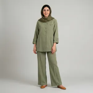 مانتو و شلوار زنانه السانا مدل گل آرا کد 195411