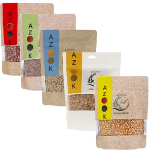 لوبیا چیتی و چشم بلبلی و لپه و عدس و نخود آزوک بسته 5 عددی