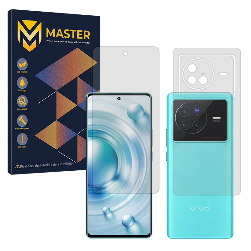 محافظ صفحه نمایش مات مستر مدل Resistant مناسب برای گوشی موبایل ویوو X80 به همراه محافظ پشت گوشی 