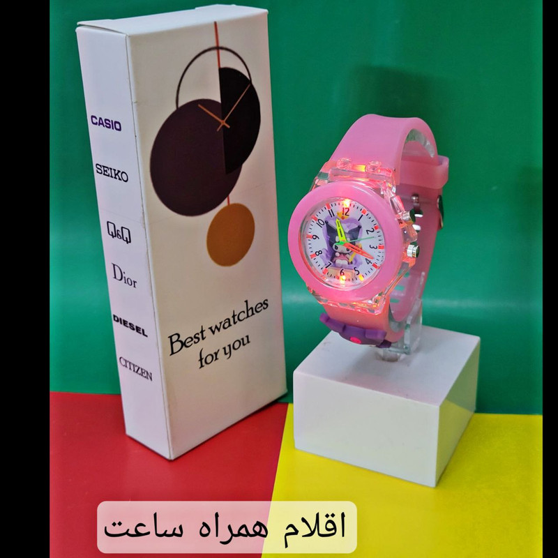 ساعت مچی عقربه ای بچگانه مدل چراغدار 05 ساعت مچی عقربه ای بچگانه مدل چراغدار 05