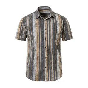 پیراهن آستین کوتاه یقه برگردان مردانه مدل MDSS-CH3451