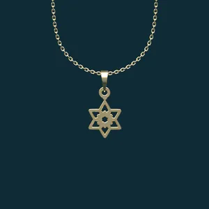 گردنبند طلا 18 عیار زنانه مدوپد مدل گل کد BB2-1-1214