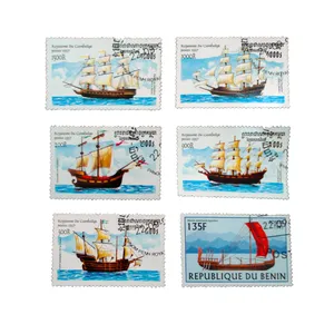 تمبر یادگاری مدل قایق کد h-811 مجموعه 6 عددی