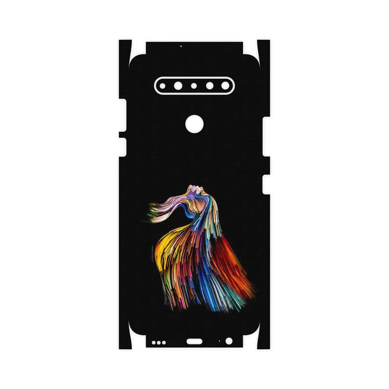 برچسب پوششی ماهوت مدل Rainbow Hair Digital Art-FullSkin مناسب برای گوشی موبایل ال جی K51s
