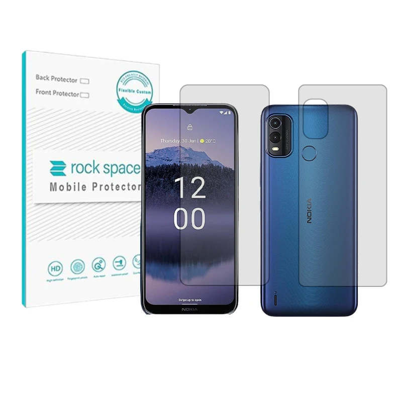 محافظ صفحه نمایش شفاف راک اسپیس مدل HyGEL مناسب برای گوشی موبایل نوکیا G11+ به همراه محافظ پشت گوشی