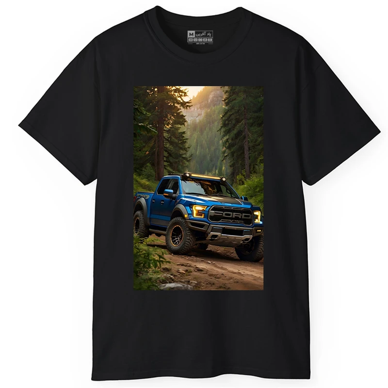 تی‌ شرت آستین کوتاه یقه گرد مردانه پاد آفرین مدل ماشین کد 1429