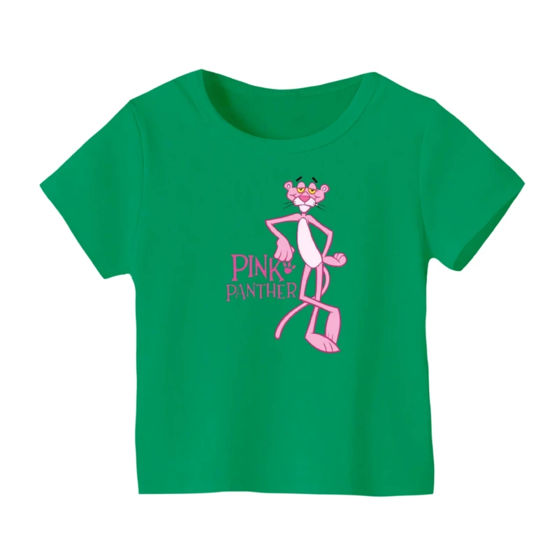 تی شرت آستین کوتاه بچگانه مدل پلنگ صورتی کد ۲