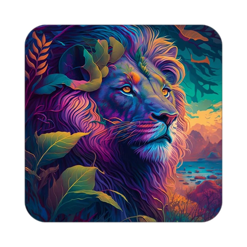 زیر لیوانی کاکتی طرح شیر مدل mp23216