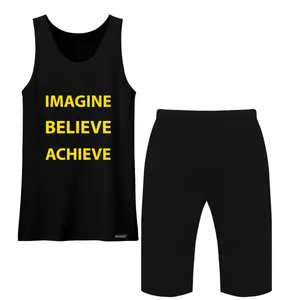 ست تاپ و شلوارک مردانه 27 مدل Imagine Believe Achieve کد MH971