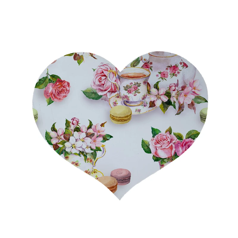 پادری مدل قلب طرح گل کد 5111 سایز 90x90 سانتی متر 