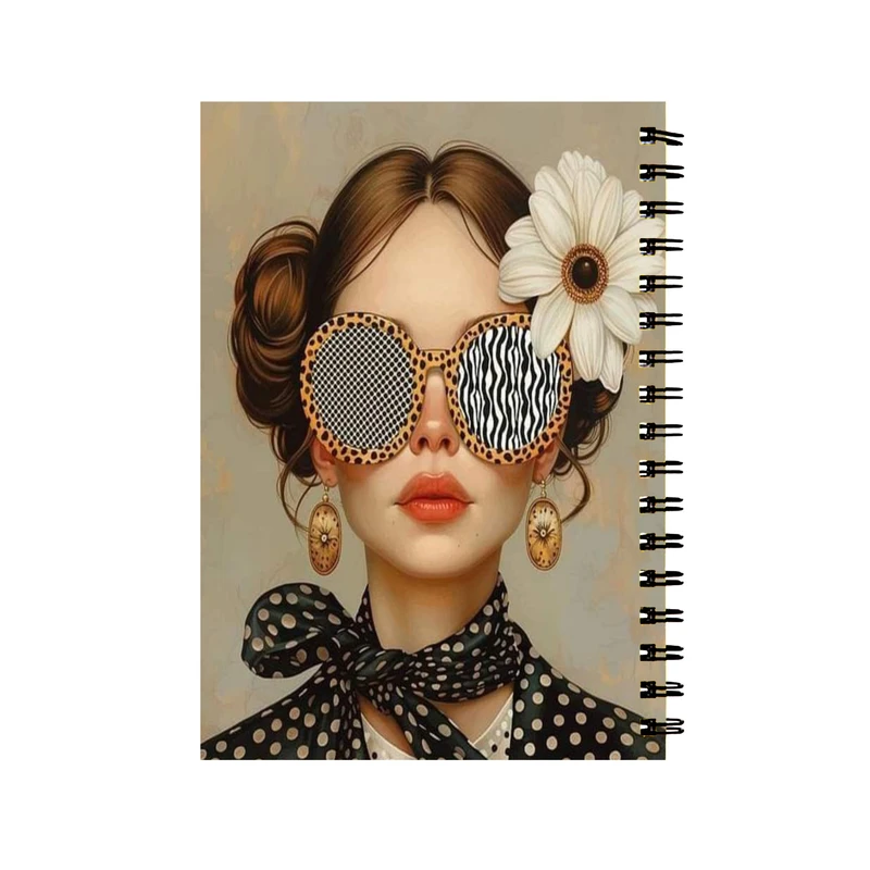 دفتر مشق 50 برگ طرح دختر عینکی  کد 3428