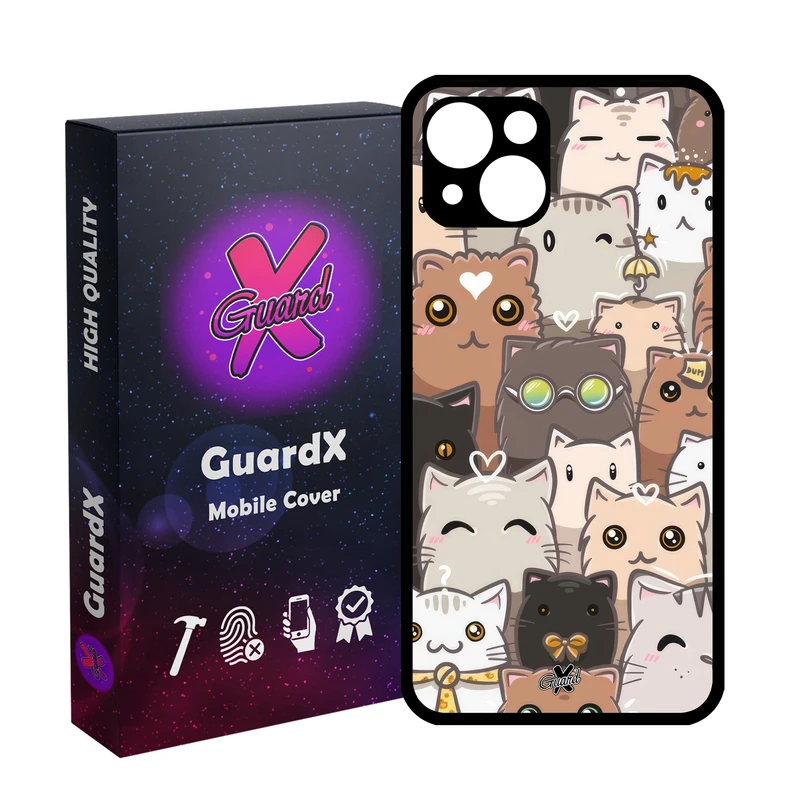 کاور گارد ایکس طرح Cat مدل Glass10674 مناسب برای گوشی موبایل اپل iPhone 13