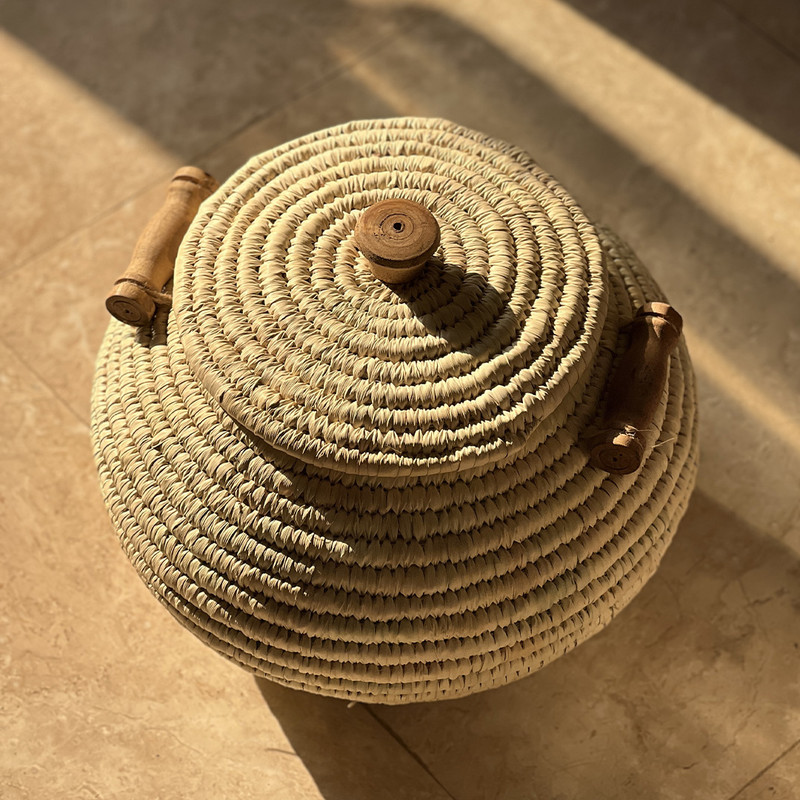 سطل حصیری مدل خمره ای کد 10