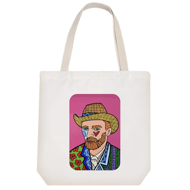 ساک خرید خندالو مدل پرتره ونگوگ کد 8201