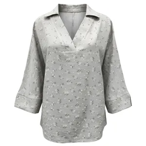 بلوز آستین سه ربع یقه هفت زنانه مدل 112490