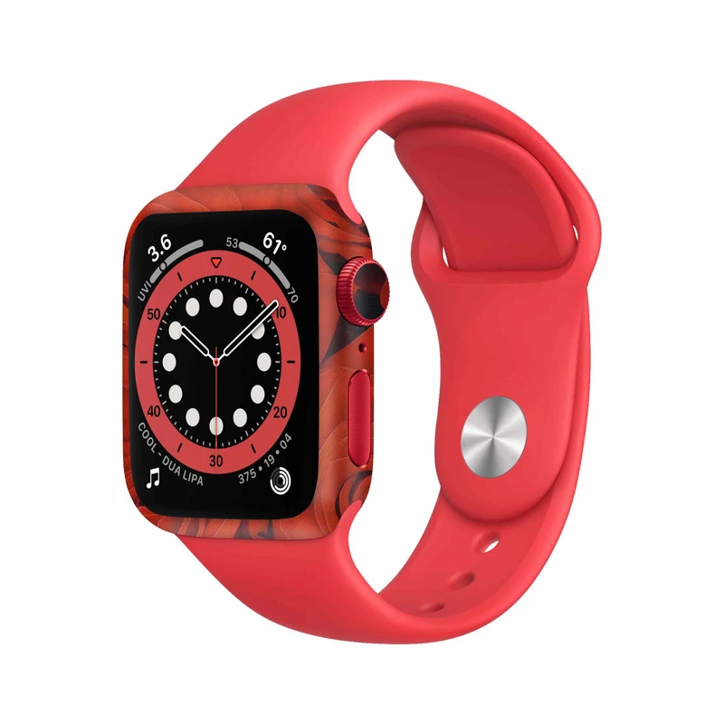  برچسب ماهوت طرح Red-Flower مناسب برای اپل واچ Watch 6 44mm