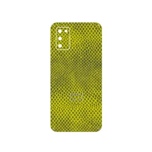 MAHOOT Yellow Snake Skin Cover Sticker for Samsung Galaxy A03S