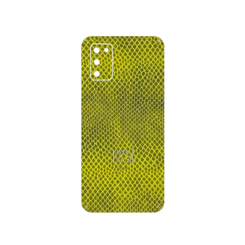 برچسب پوششی ماهوت مدل Yellow Snake Skin مناسب برای گوشی موبایل سامسونگ Galaxy A03S