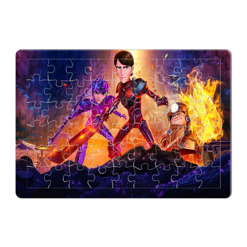 پازل 54 تکه هومرو مدل PL728 طرح انیمیشن شکارچیان ترول